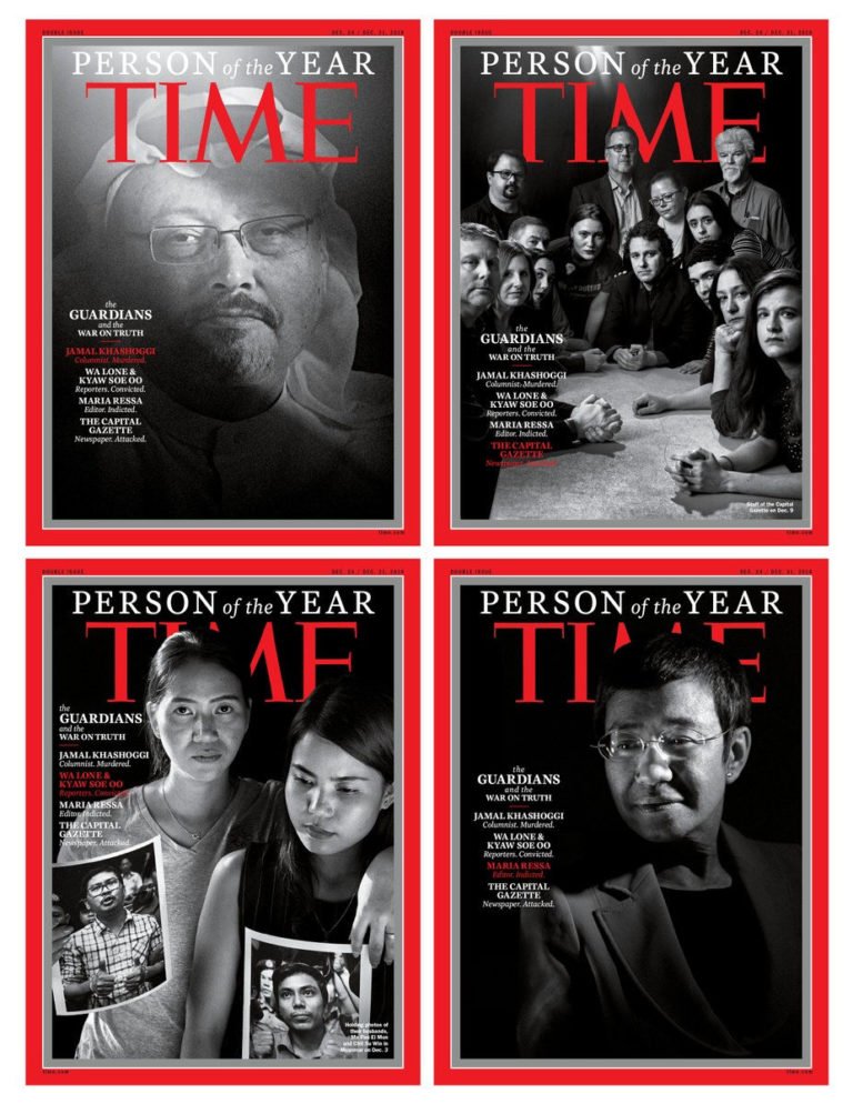 Time Magazine’s 2018 Person of the Year are 4  journalists and a newspaper